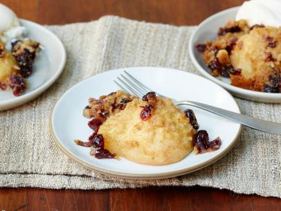 Tyler Florence's Pear Cobbler with Cranberry Streusel for Ultimate WInter Comfort Food, as seen on Food Network's Tyler's Ultimate