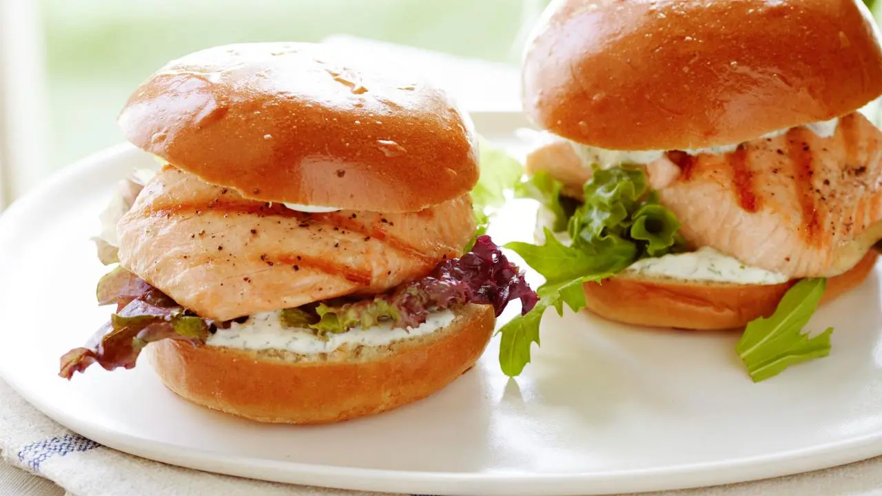 Ina's Grilled Salmon Sandwich
