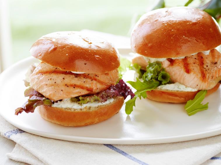 Grilled Salmon Sandwiches Recipe | Ina Garten | Food Network