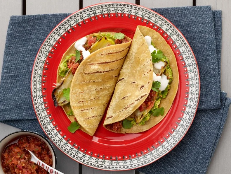 Chef Name: Food Network KitchenFull Recipe Name: Grilled Cheese-Stuffed Chile TacosTalent Recipe: FNK Recipe: Food Network Kitchenâ  s Grilled Cheese-Stuffed Chile Tacos, as seen on Foodnetwork.comProject: Foodnetwork.com, SUMMER/APPETIZERS/PASTAShow Name: Food Network / Cooking Channel: Food Network