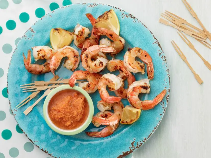 Chef Name: Food Network KitchenFull Recipe Name: Grilled Shrimp with Grilled Tomato Cocktail SauceTalent Recipe: FNK Recipe: Food Network Kitchenâ  s Grilled Shrimp with Grilled Tomato Cocktail Sauce, as seen on Foodnetwork.comProject: Foodnetwork.com, SUMMER/APPETIZERS/PASTAShow Name: Food Network / Cooking Channel: Food Network