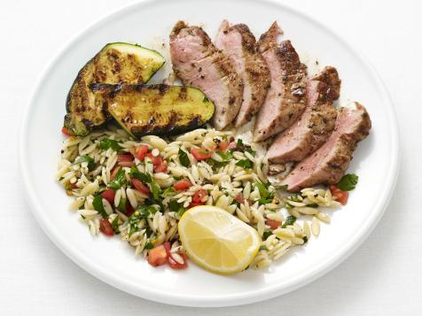 Pork and Zucchini with Orzo