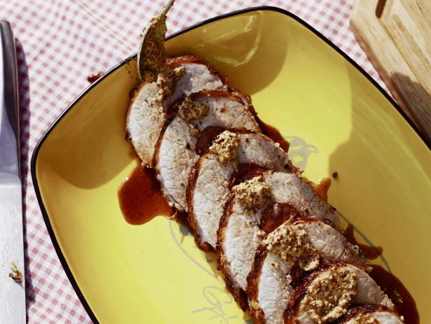 Andouille-Stuffed Pork Loin with Creole Mustard image