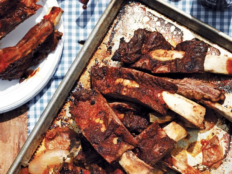 SANTA ROSA, CALIF - AUG 16, 2013:  Guy Fieri Ancho Dry-Rubbed Beef Ribs.
PHOTO BY JOHN LEE
COPYRIGHT 2013 JOHN LEE PICTURES