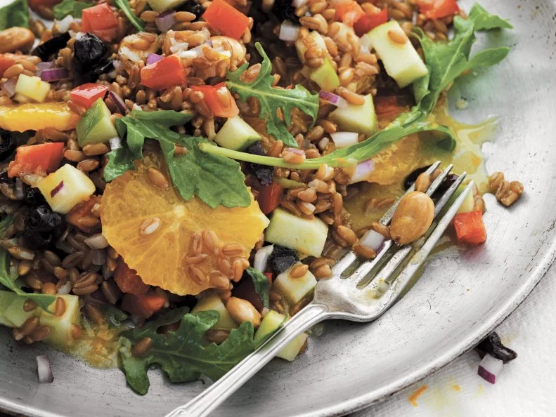 SANTA ROSA, CALIF - AUG 16, 2013:  Guy Fieri Farro Salad with Citrus Vinaigrette.
PHOTO BY JOHN LEE
COPYRIGHT 2013 JOHN LEE PICTURES