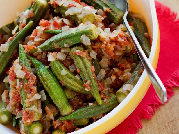 Virginia Willis' Spicy Okra and Tomatoes for FoodNetwork.com