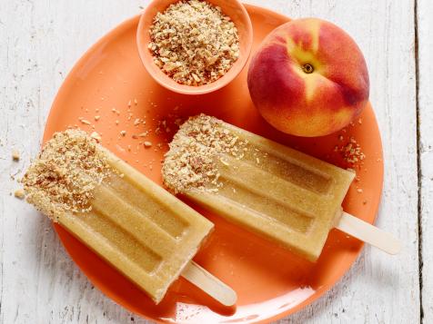 Grilled-Peach and Almond Ice Pops