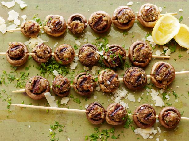 Stuffed Mushroom Skewers