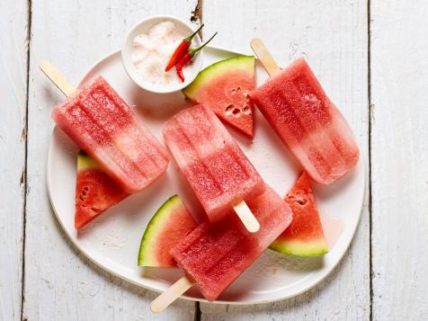 Watermelon, Chili and Basil Ice Pops