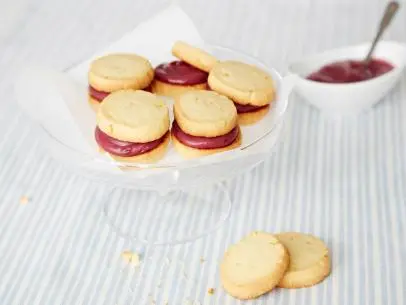 Genevieve Ko's Grape-Glazed Fresh Berry Mini Pies for Welch's, as seen on Food Network.