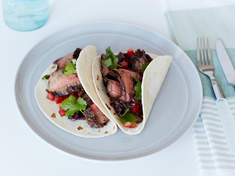 Genevieve Ko's Summertime Steak Tacos for Welch's, as seen on Food Network.