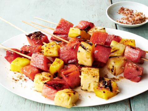 Grilled Fruit Skewers with Chili and Lime