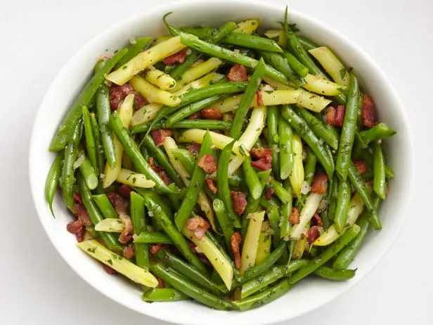 Summer Beans with Bacon Dressing
