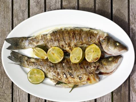 Grilled Branzino with Basil, Lime and Ginger