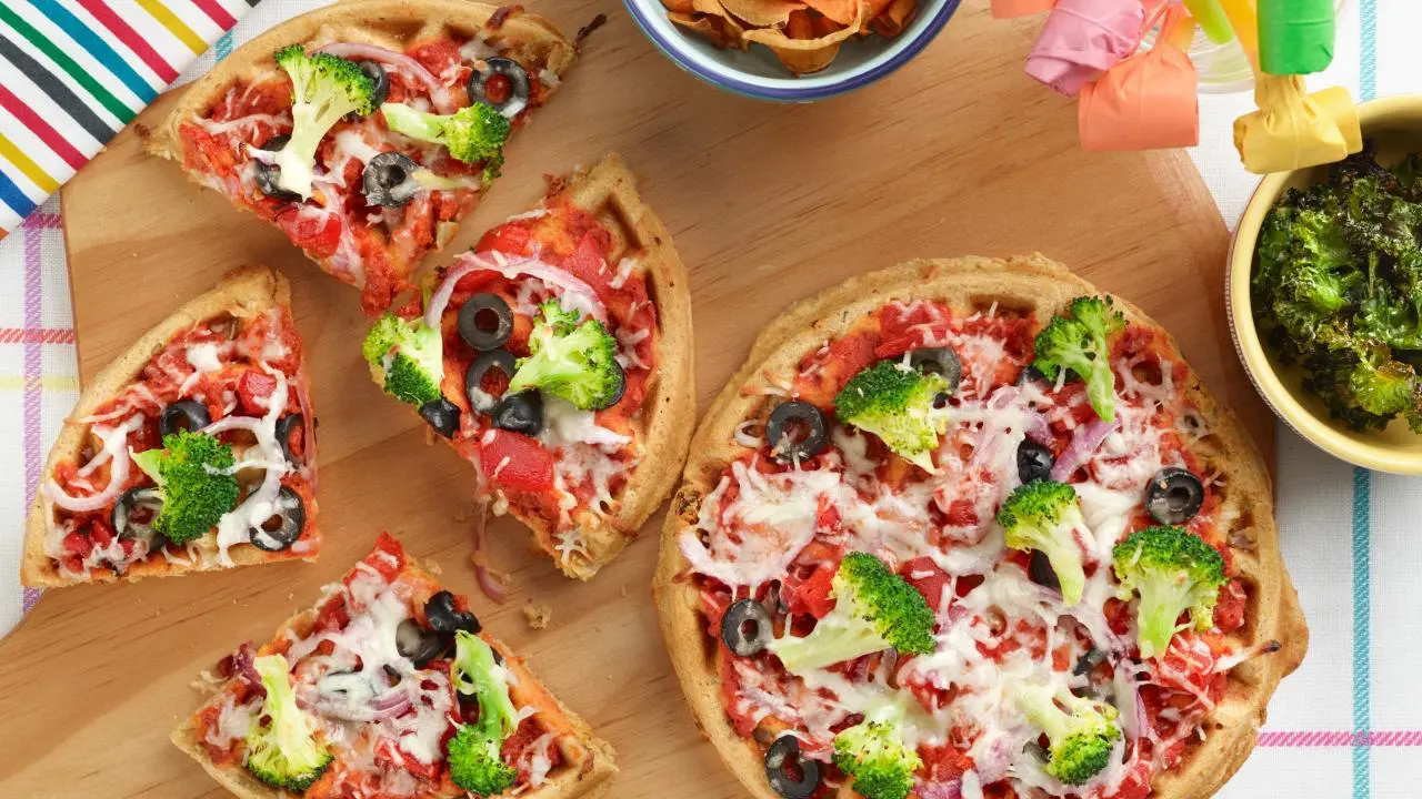 Semolina Waffle Pizzas