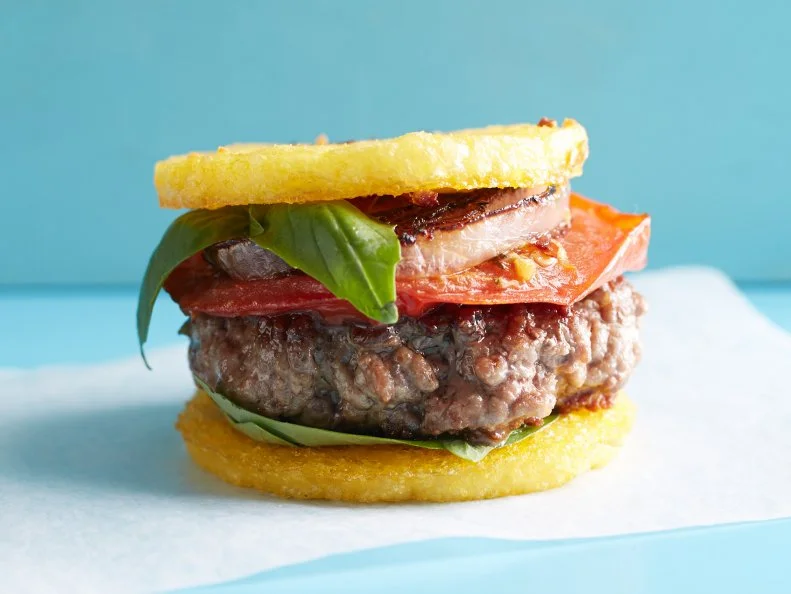 Food Network Kitchen's Polenta Sliders For Bunless/Breadless Sandwiches as seen on Food Network