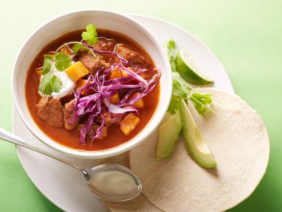 Food Network Kitchen's 30-Minute Spicy Pork And Sweet Potato Stew For Beath The Clock Dinners As seen on Food Network