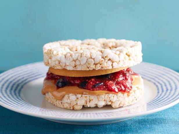 Breadless Peanut Butter and Chia-Jam Sandwiches