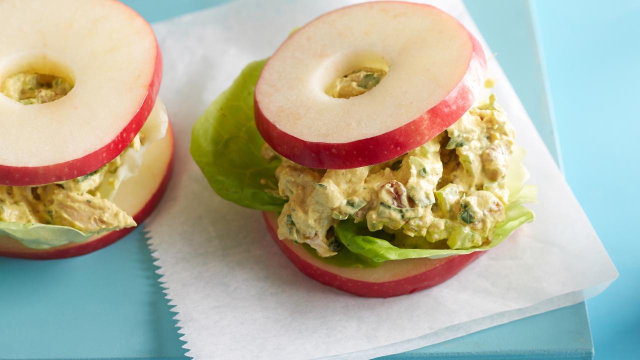 Chicken Salad on Apple Rounds