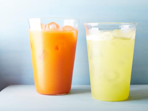 Food Network Kitchen's Coconut Pineapple Punch and Orange Carrott Cooler as seen on Food Network 