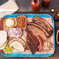 Franklin's BBQ, ribs, pulled pork, sausage, turkey, ribs, brisket and sides