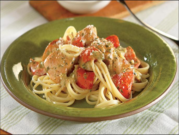 Chicken with Pesto Cream Sauce Recipe Food Network