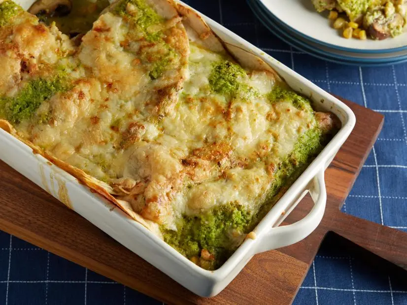 Rachael Ray's Turkey Mushroom and Corn Mexican Casserole for Thanksgiving Before and After as seen on Food Network's Rachael Ray's Week In A Day