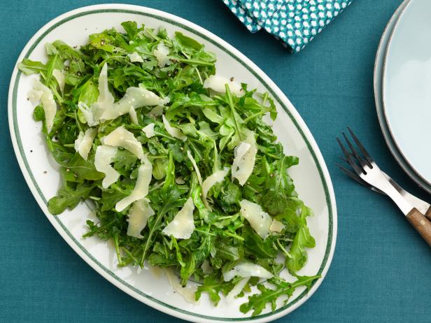 Arugula Salad with Olive Oil, Lemon and Parmesan Cheese