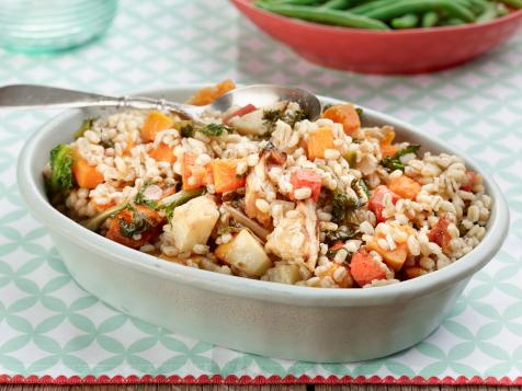 Barley Risotto with Roasted Winter Vegetables