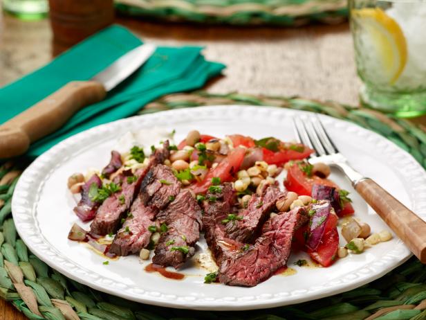Brown Sugar Skirt Steak with Succotash