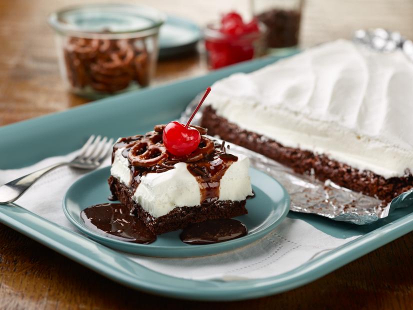 SuperChocolate Sundae Cake Bar Recipe Food Network