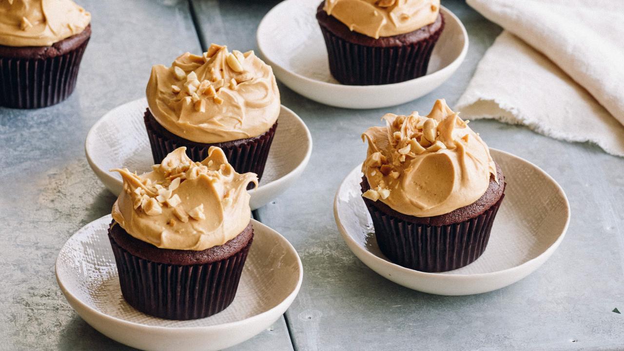 PB-Frosted Chocolate Cupcakes