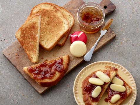 Babybel and Fig Jam on Brioche Toast