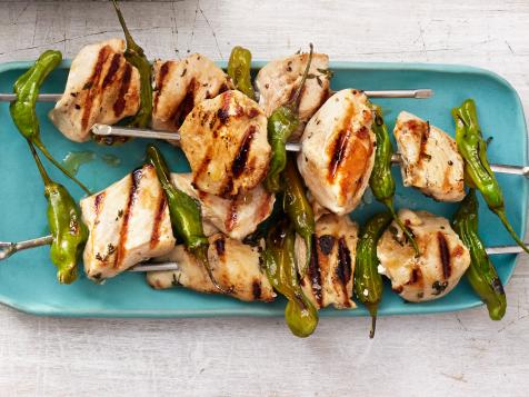 Lemon Chicken and Shishito Pepper Kebabs
