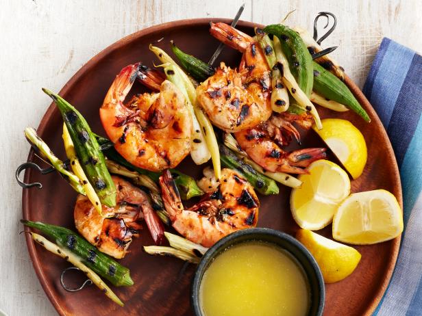 Shrimp and Okra Kebabs image