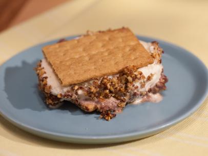 Marcela Valladolid's Graham Cracker and Mexican Chocolate Ice Cream Sandwich, s seen on Food Network's The Kitchen, Season 2.