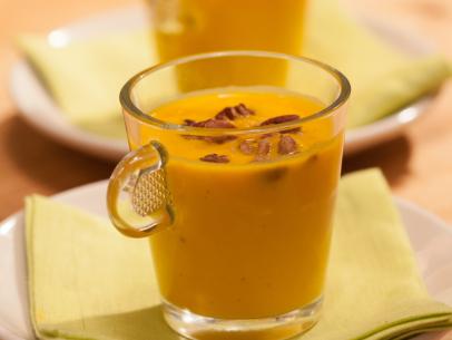 Sunny Anderson's Sunny's Quick Chilled Carrot Soup, as seen on Food Network's The Kitchen, Season 2.