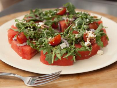 "Watermelon Salad Pizza" as seen on Food Network's The Kitchen, Season 2.