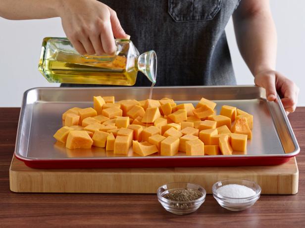 HOW TO COOK BUTTERNUT SQUASHLaura B. WeissFood Network KitchensButternut Squash, Olive Oil, Brown Sugar, Honey, Salt, Pepper