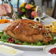 Thanksgivig dinner on table
