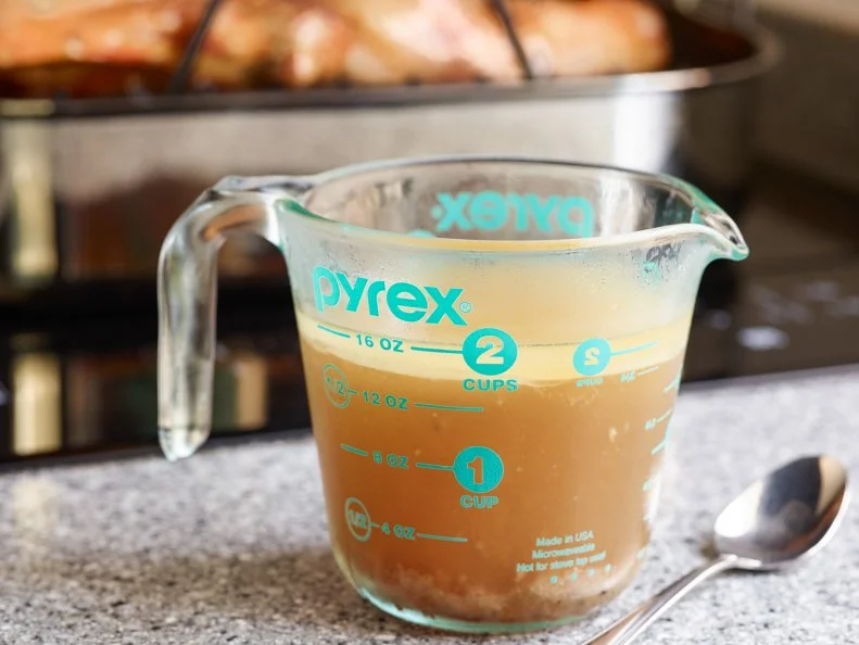 Chef Name: Food Network Kitchen

Full Recipe Name: Measuring Cup as Fat Separator

Talent Recipe: 

FNK Recipe: Food Networks Kitchenâ  s Measuring Cup as Fat Separator, as seen on Foodnetwork.com

Project: Foodnetwork.com, Beat the Clock Dinners / Thanksgiving

Show Name: 

Food Network / Cooking Channel: Food Network