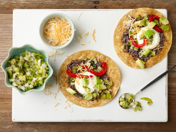 15-Minute Bean, Egg and Avocado Tostadas_image