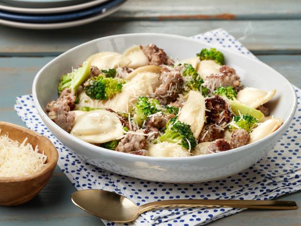 20-Minute Crispy Pierogies with Broccoli and Sausage image