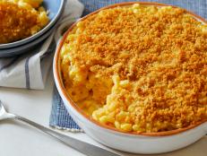 Trisha Yearwood's Southern-style baked mac and cheese recipe, creamy and crunchy in all the right places, is perfect for potlucks and holiday gatherings.
