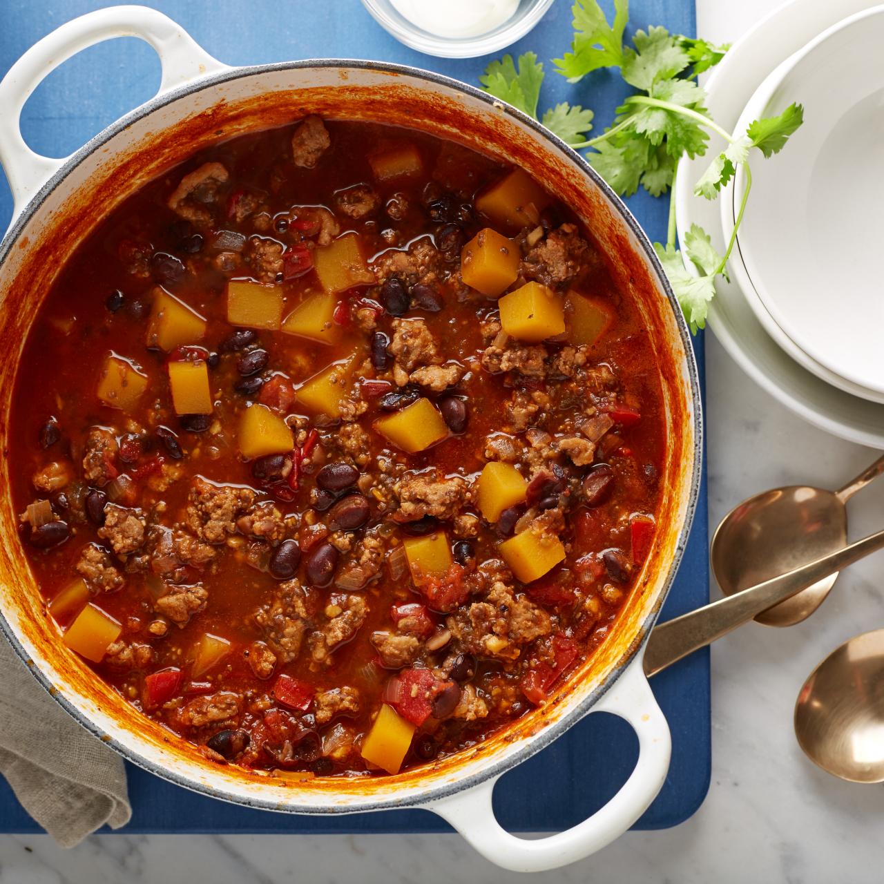 Black Bean Butternut Squash Turkey Chili - All the Healthy Things