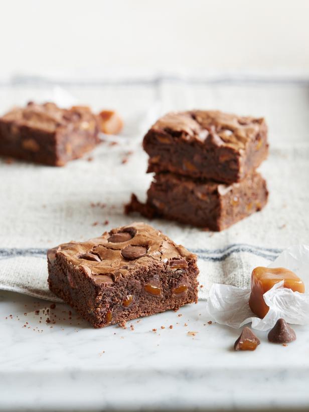 Dark Chocolate Brownies with Caramel Filled DelightFulls