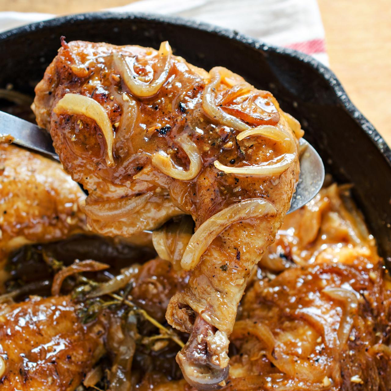 Smothered Chicken Thighs in Onion Gravy Recipe