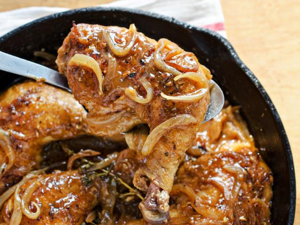 Virginia Willis' Smothered and Covered Chicken and Gravy for FoodNetwork.com