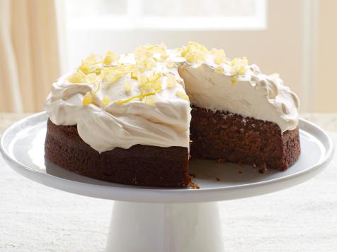 Lemon-Ginger Molasses Cake with Whipped Cream