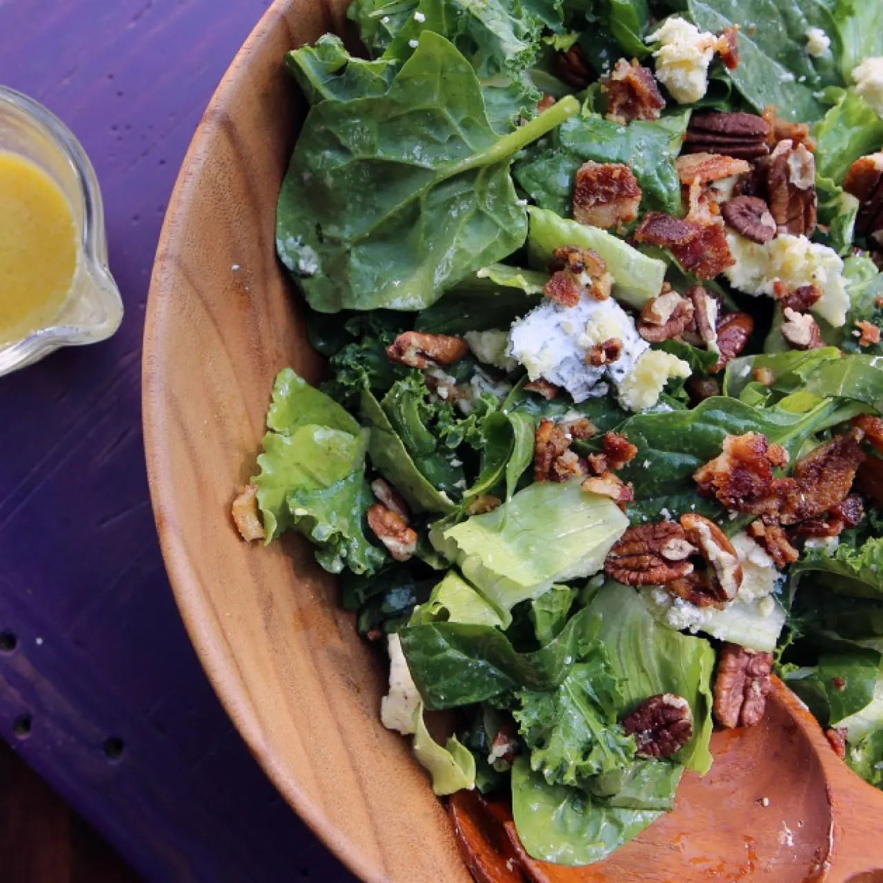 green salad with maple syrup dressing Chopped Autumn Salad with Maple Vinaigrette